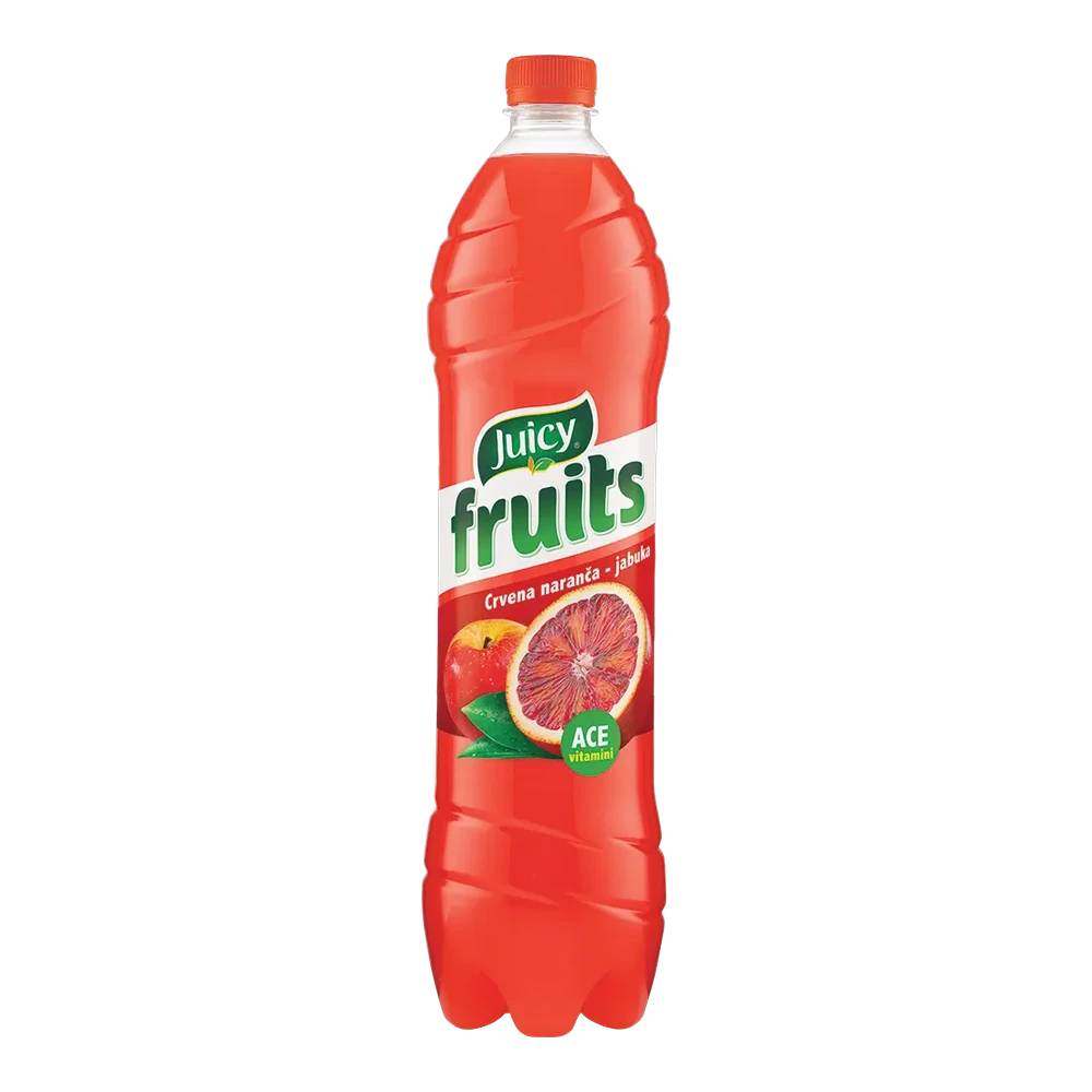 Juicy Fruits, Portokall i kuq & Mollë, 1,5 L